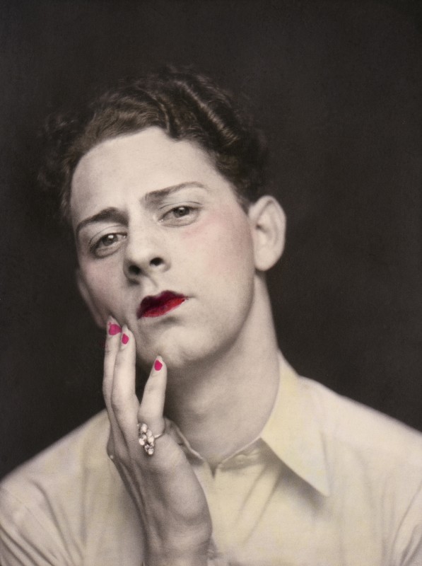 Man dressed as a woman, United States, ca. 1930.