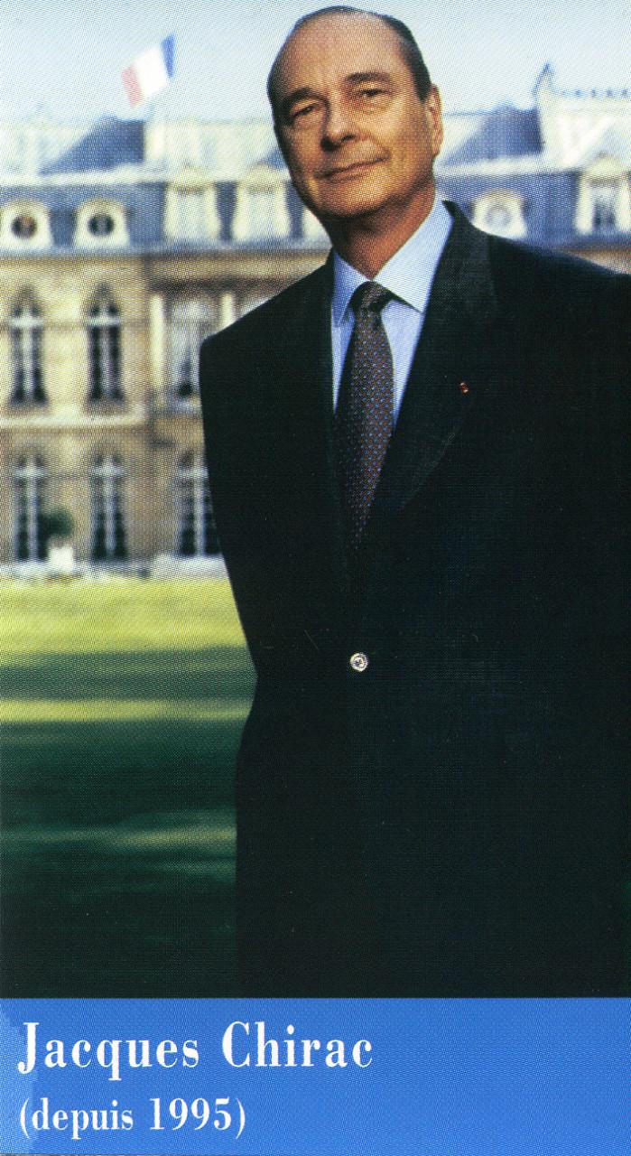 Portrait officiel de Jacques Chirac, Président de la République française (1995-2007)