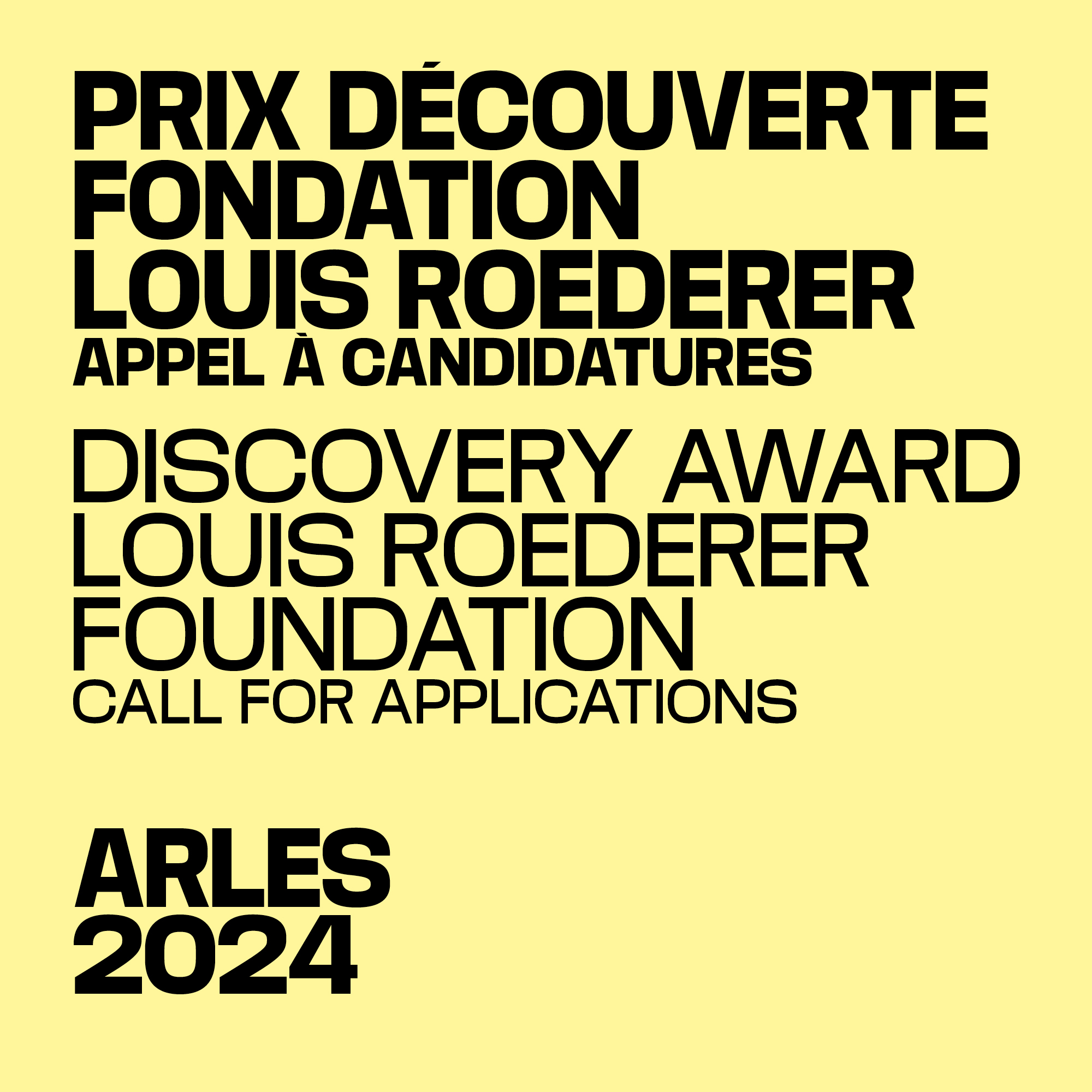 2024 Discovery Award<br>LOUIS ROEDERER FOUNDATION