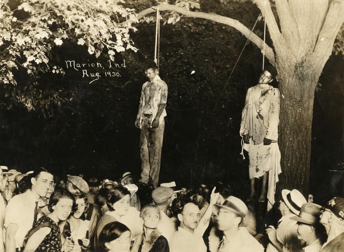 The lynching of Thomas Shipp and Abram Smith. August 7, 1930  Marion, Indiana
