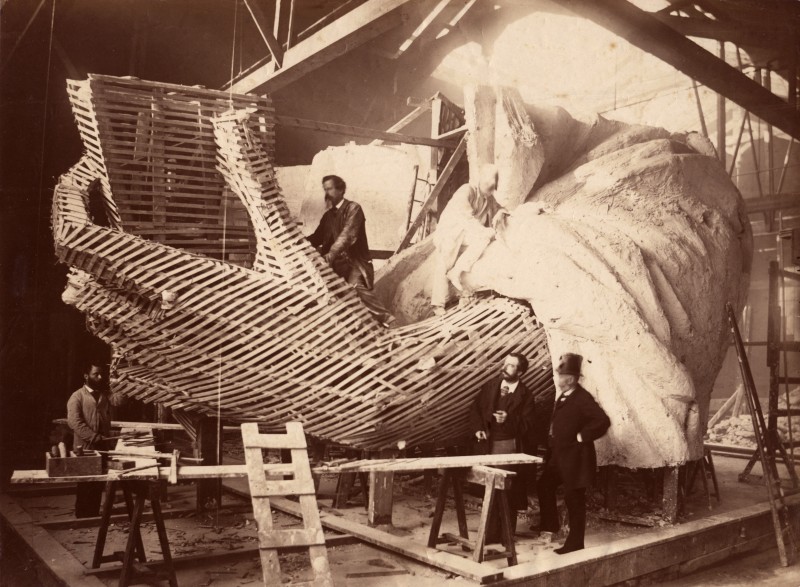 Pierre Petit, Ateliers Gaget Gauthier & Cie, The Statue of Liberty Under Construction, Paris, 1881-1884.