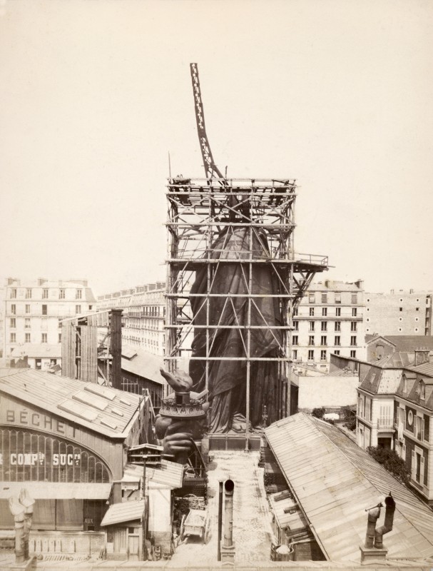 Pierre Petit (attributed to), Ateliers Gaget Gauthier & Cie, The Statue of Liberty Under Construction, Paris, 1881-1884.