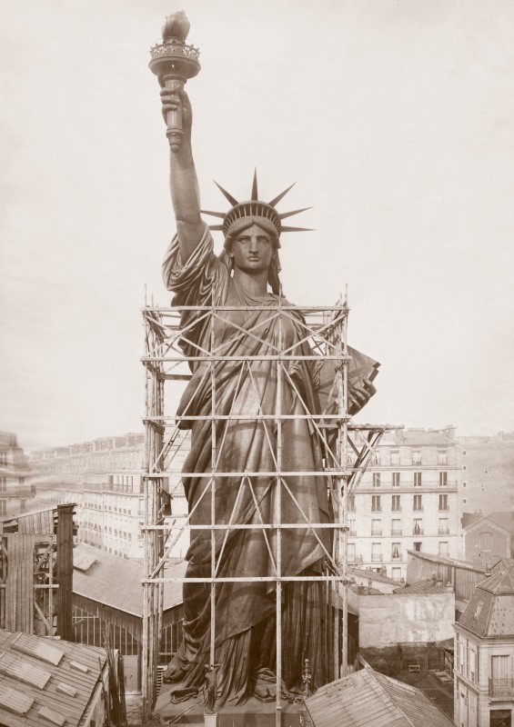 Albert Fernique, La statue de la Liberté de Bartholdi en construction, 1884.
