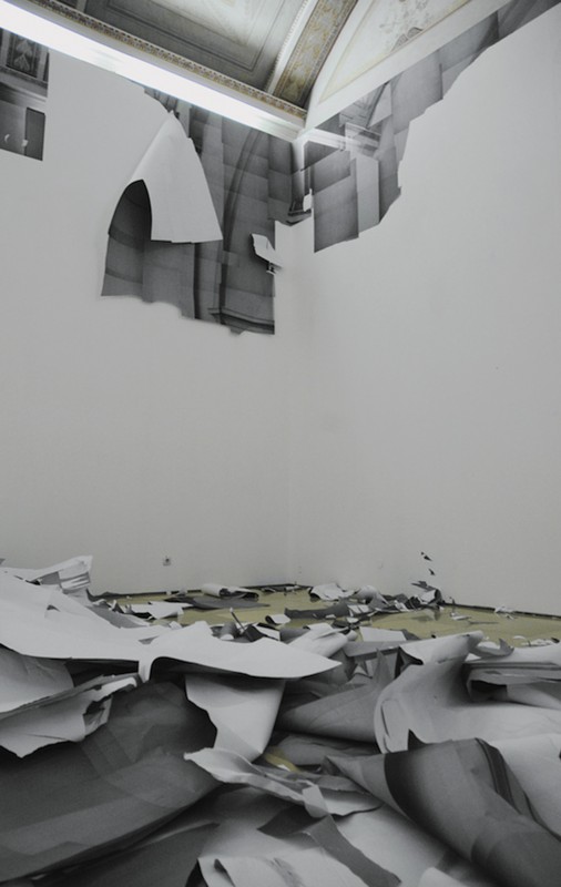Untitled, 2007. Photo installation (de-installing) by Katharina Gaenssler.