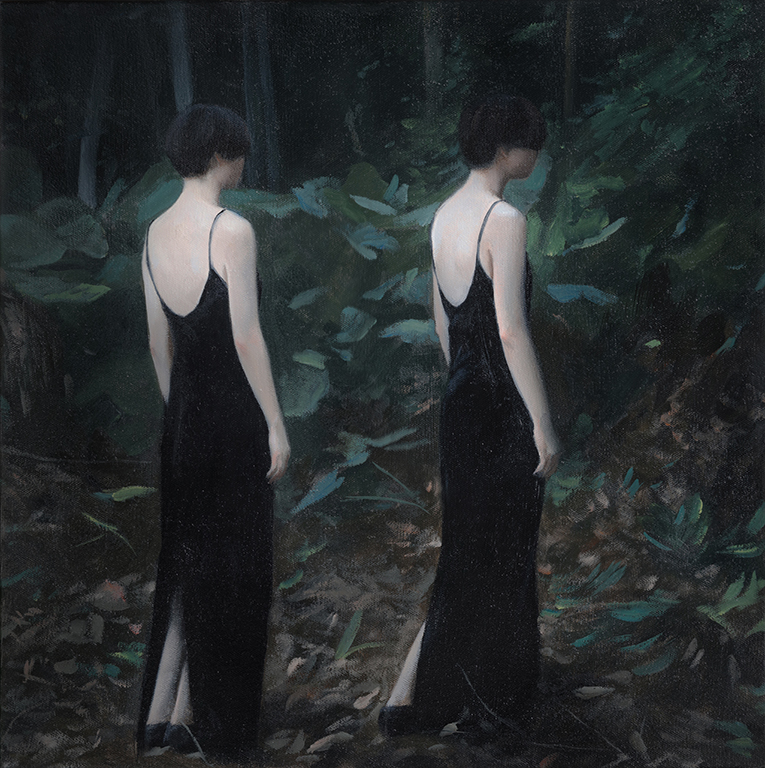 Xue Ruozhe, Untitled, 2019. Oil on linen, 50 cm x 50 cm.  Courtesy of the artist.