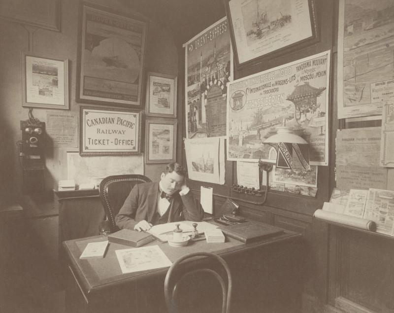 Agence de voyage de la Compagnie internationale des wagons-lits à Bruxelles, 1900.