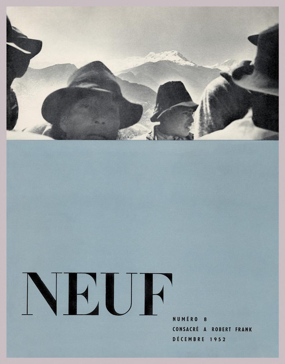 Cover of the review NEUF n°8, dedicated to Robert Frank, December 1952. Photograph by Robert Frank. Courtesy of delpire & co.