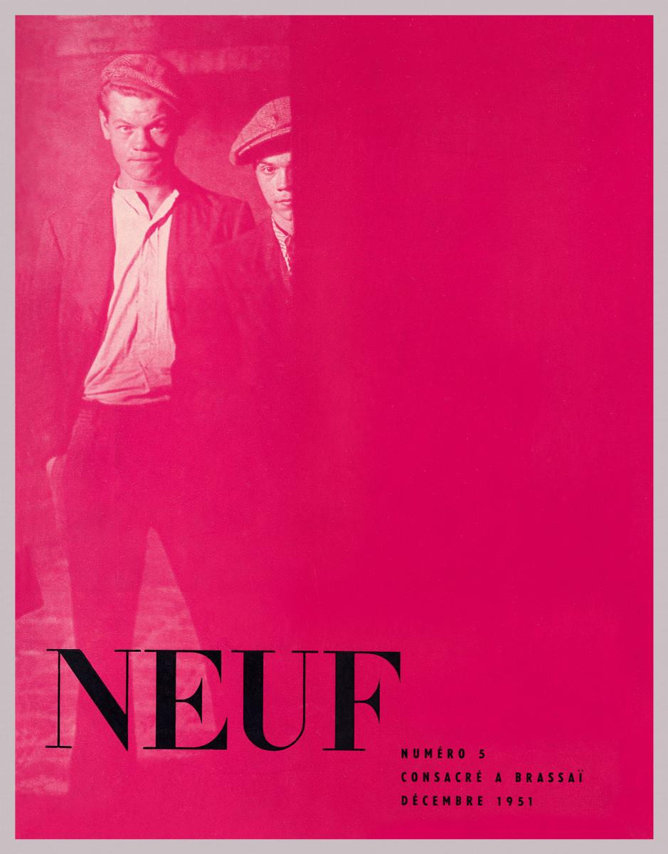 Couverture Revue NEUF n°5, consacrée à Brassaï, décembre 1951. Photographie de Brassaï. Avec l’aimable autorisation de delpire & co.