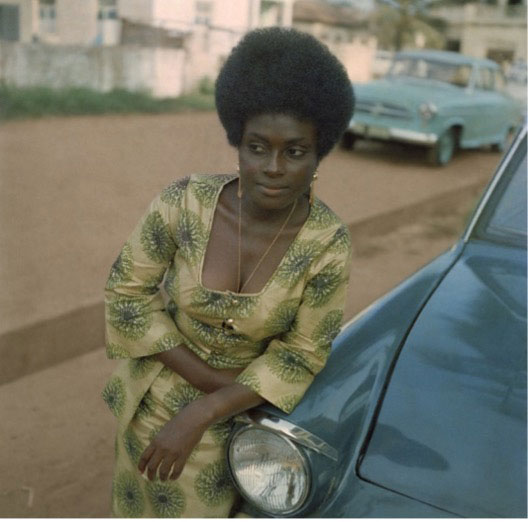 James Barnor, Sophia Salomon, daughter of James Barnor’s landlord, Accra, circa 1972. Courtesy of the artist.