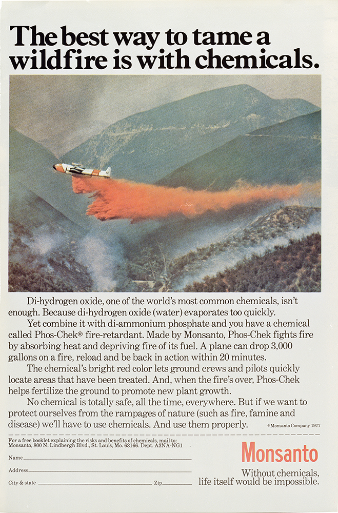 Coupure Magazine Wildfire, de la série "Monsanto, une enquête photographique"