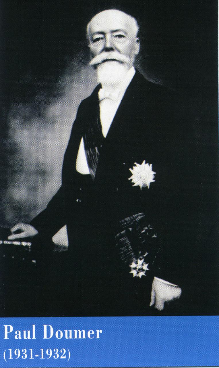 Portrait officiel de Paul Doumer , Président de la République française (1931-1932)