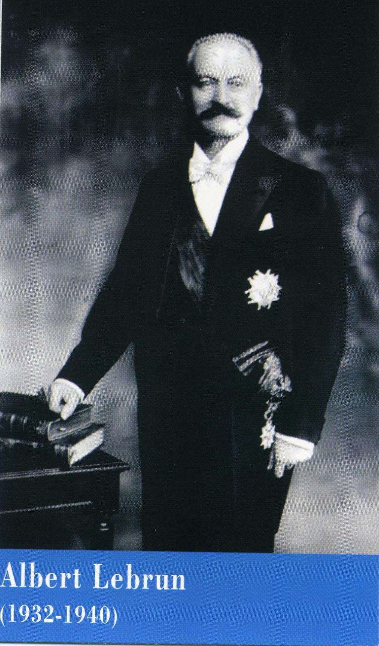 Portrait officiel d'Albert Lebrun, Président de la République française (1932-1940)