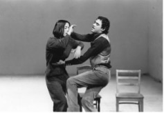 Yvonne Rainer “this is the story of a woman who… “ [Slow Motion Fight : John hits Yvonne in her belly]